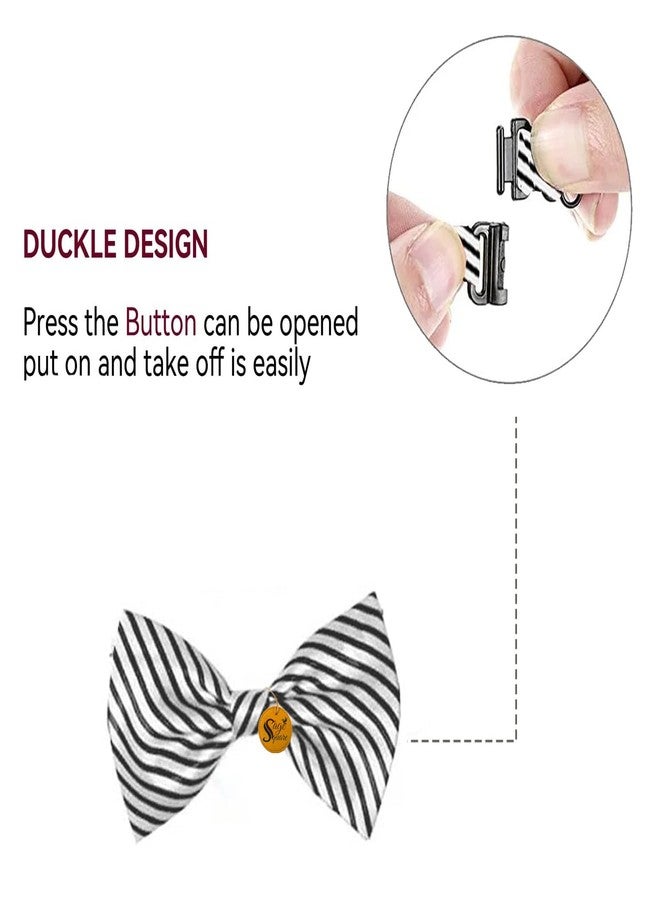 Sage Square Charming Dog Printed Bow Tie: Stylish, Comfortable, and Durable Accessory for Pet Owners & Dog Lovers - Perfect for Special Occasions, Photoshoots, Everyday Wear For Dog & Puppy(Pack Of 4) - Image 4